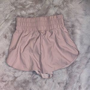 High waisted athletic shorts, great for working out, dancing, etc.